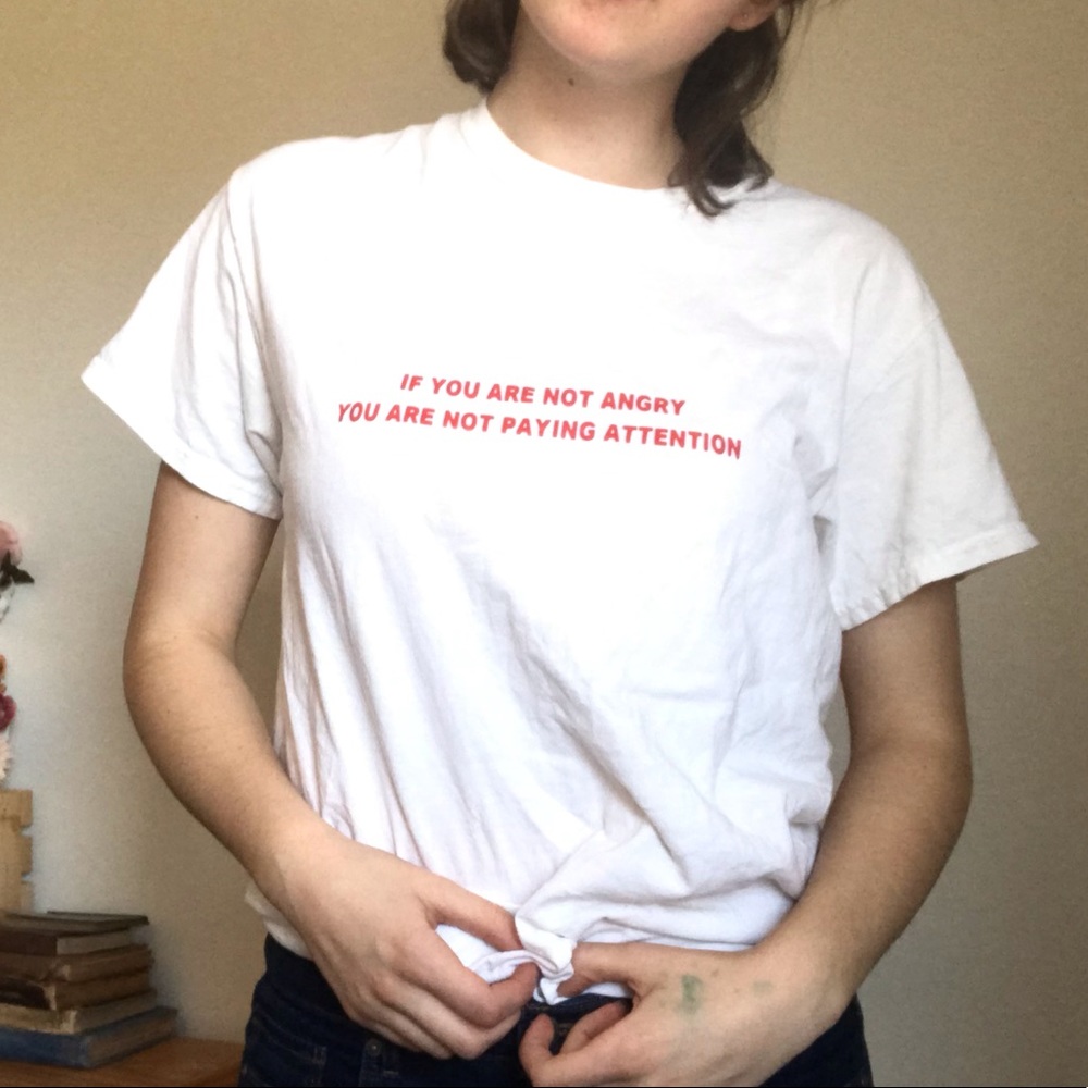 Social activism basic white tee